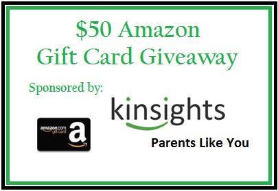 $50 Amazon Gift Card Giveaway ~~ Sponsored by Kinsights