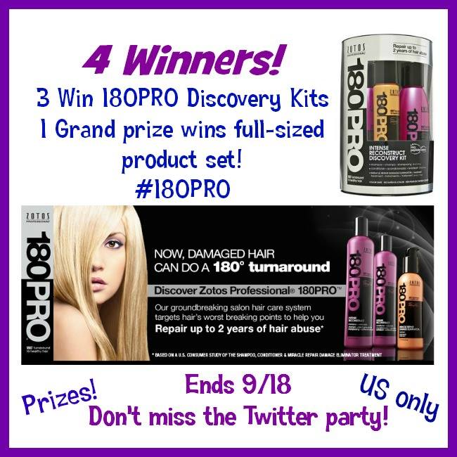 180Pro Hair Care Giveaway & Twitter Party Info! #180Pro