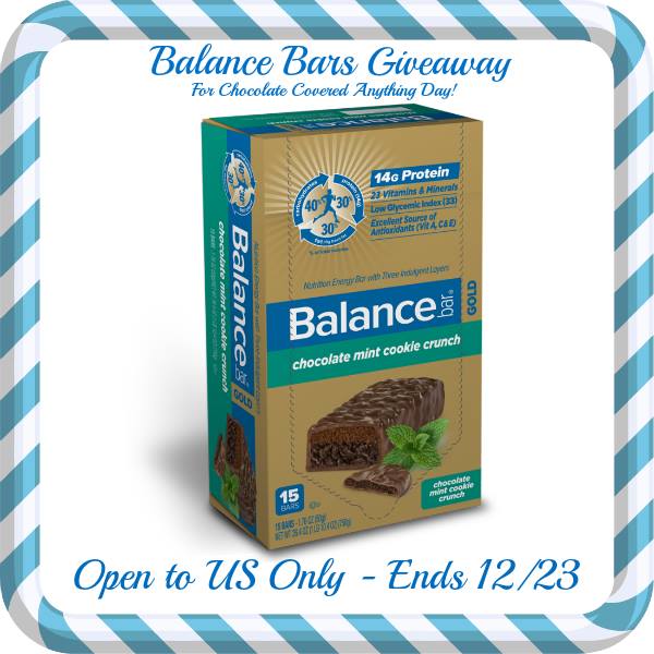 Chocolate Mint Cookie Crunch Balance Bars Giveaway