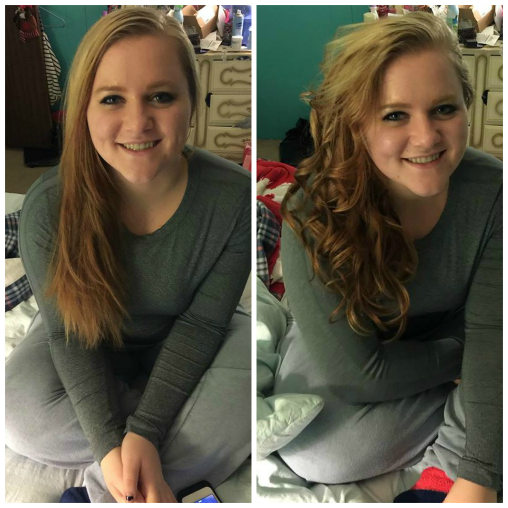 InStyler TULIP Auto Curler Before and After