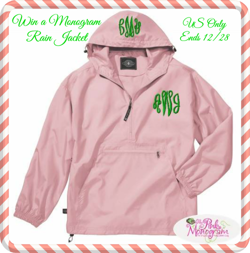 Pink Monogram Rain Jacket Giveaway