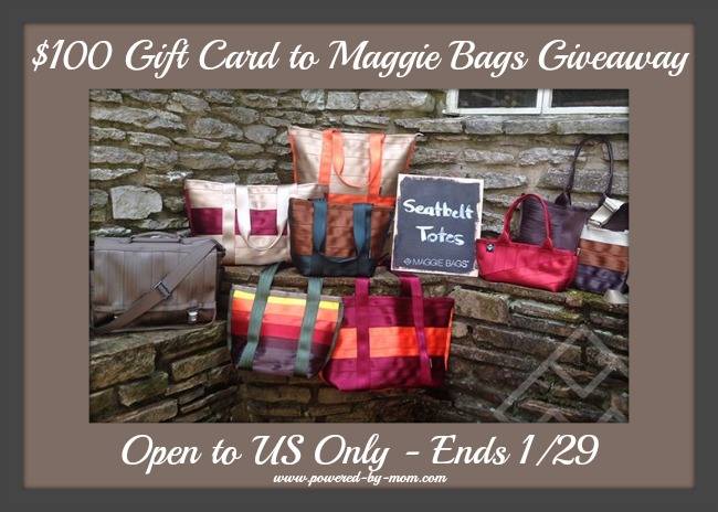 Win a $100 Gift Card to Maggies Bags ~ The seatbelt bags!