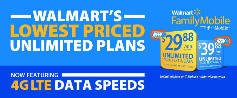 Walmart Lowest Priced Unlimited Plans