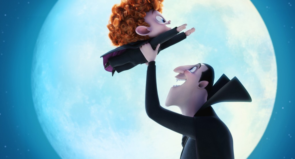 Dennis (Asher Blinkoff) and Dracula (Adam Sandler) in Columbia Pictures and Sony Pictures Animation's HOTEL TRANSYLVANIA 2.