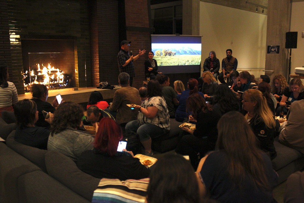 A press day for The Good Dinosaur, including a slideshow of research trip photos with Director Peter Sohn, Producer Denise Ream, Director of Photography - Lighting Sharon Calahan and Supervising Technical Director Sanjay Bakshi, as seen on September 30, 2015 at Pixar Animation Studios in Emeryville, Calif. (Photo by Deborah Coleman / Pixar)