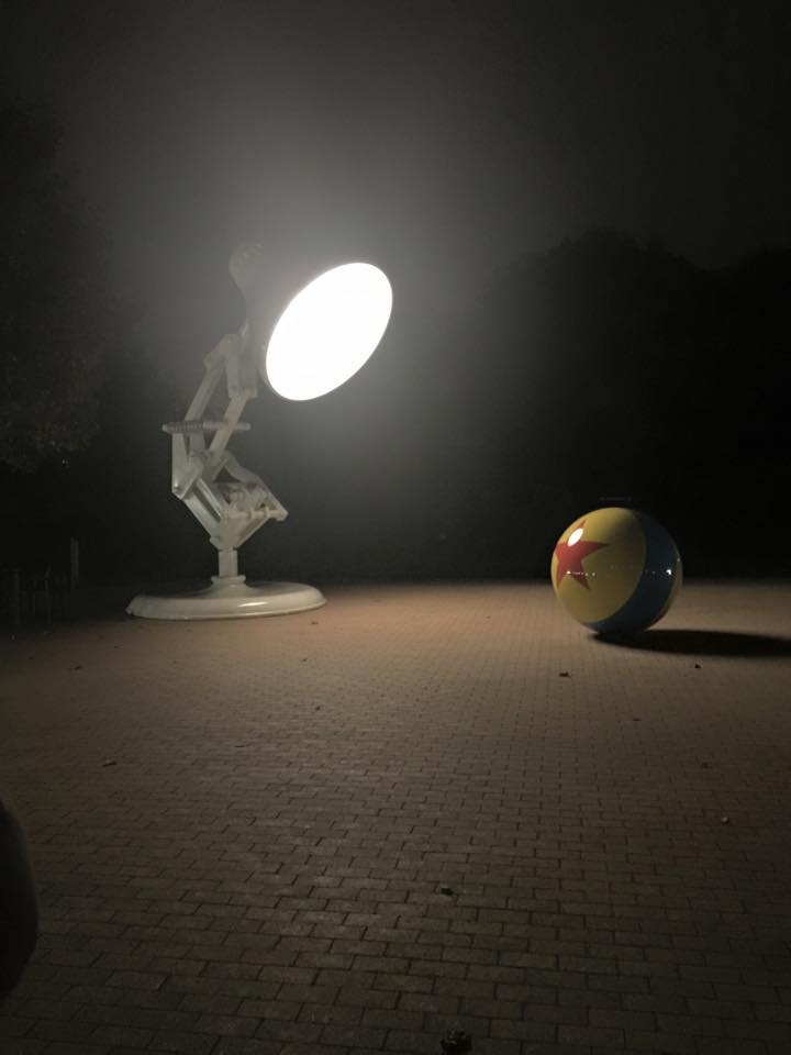 Pixar at night