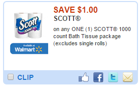 Scott 1000 Walmart Coupon