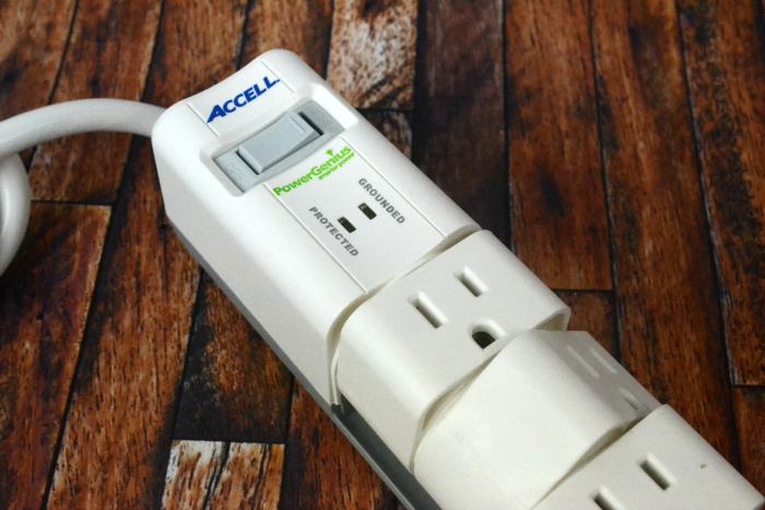 Accell's PowerGenius Rotating 6-Outlet Surger Protector with Dual USB Charging