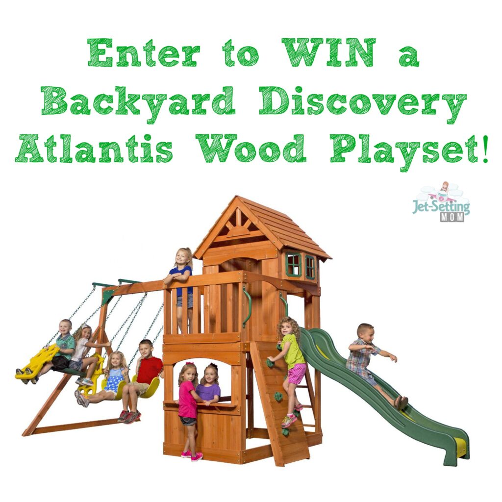 Enter to win a backyard discovery playset at Jetsettingmom.com!