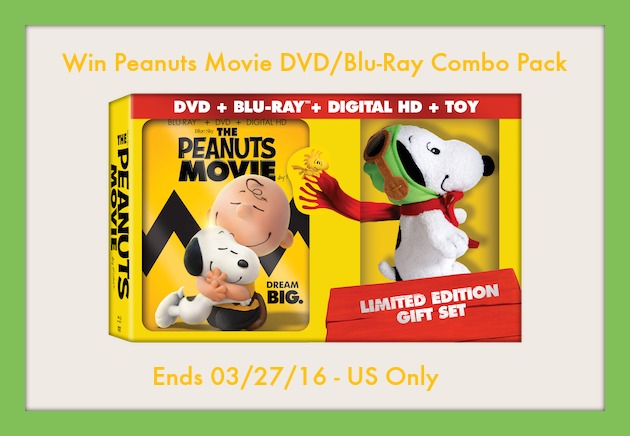Peanuts Movie DVD Combo Giveaway