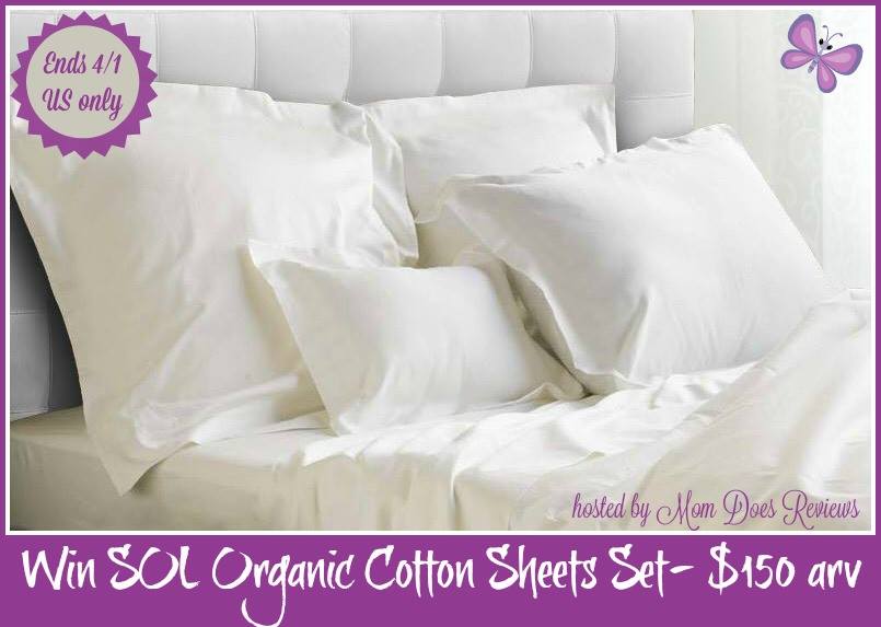 sol organic cotton sheets set giveaway
