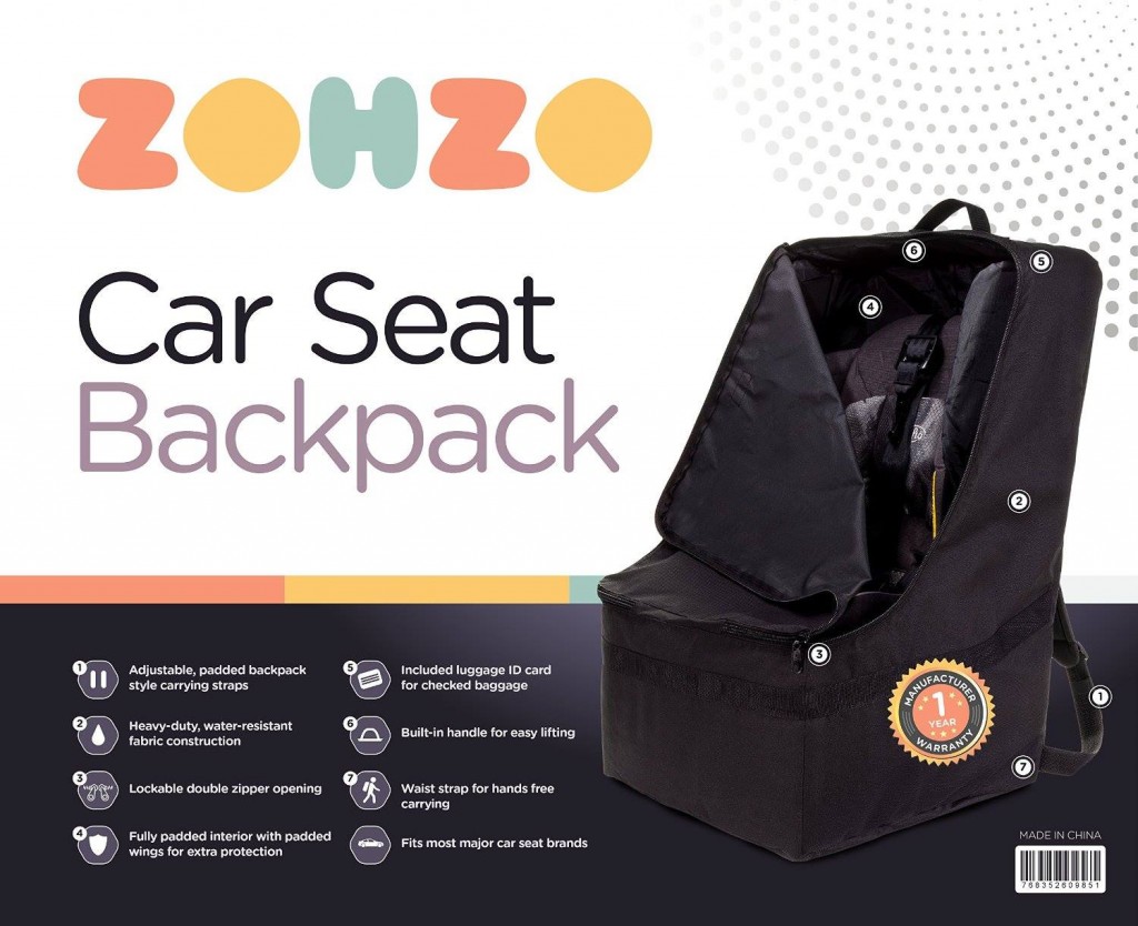 Zohzo Car Seat Backpack