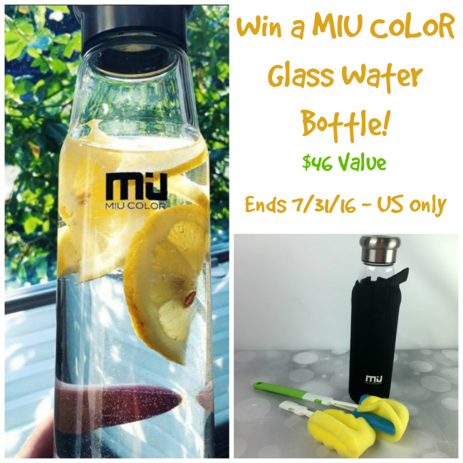 MIU COLOR Glass Water Bottle Giveaway