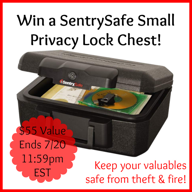SentrySafe Small Privacy Lock Chest Giveaway