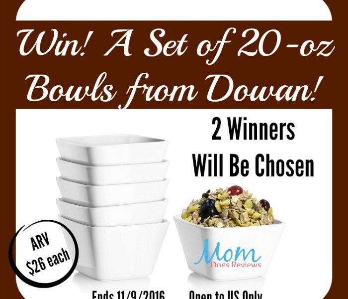 Dowan 20-ounce Cereal/Dessert Bowels Giveaway! TWO WINNERS!