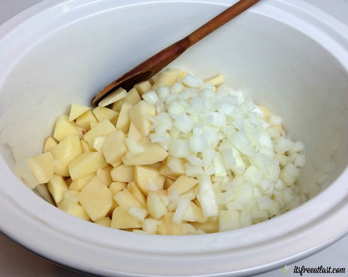 Cheesy Crock Pot Potato Soup process