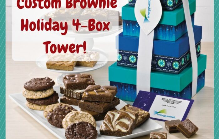 Win a Custom Holiday 4-Box Tower of Brownie Treats!