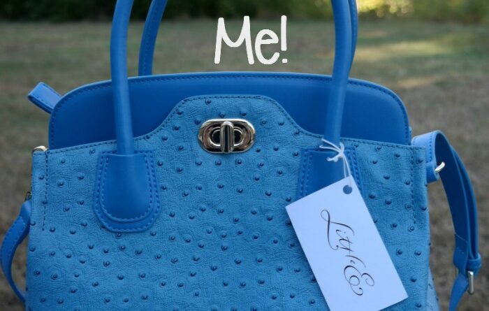 Day Blue Little E NYC Luxe Handbag giveaway button