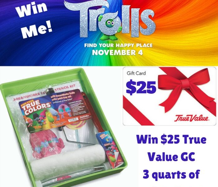 DreamWorksTrolls Prize Pack- $25 True Value GC and more Giveaway