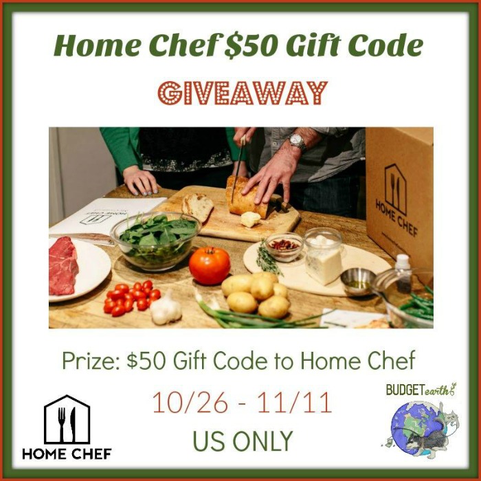 Home Chef $50 Gift Code Giveaway