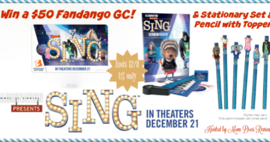 $50 Fandango GC & #SingMovie Prize Pack Giveaway