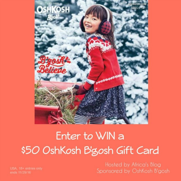 $50 OshKosh B’gosh Gift Card Giveaway