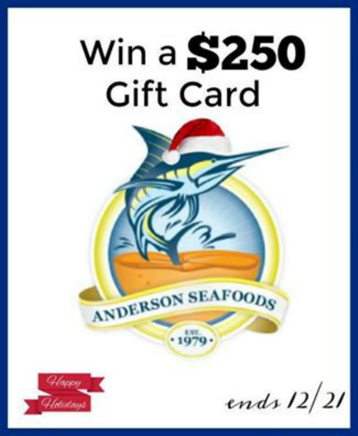 $250 Anderson Seafoods Gift Card Giveaway