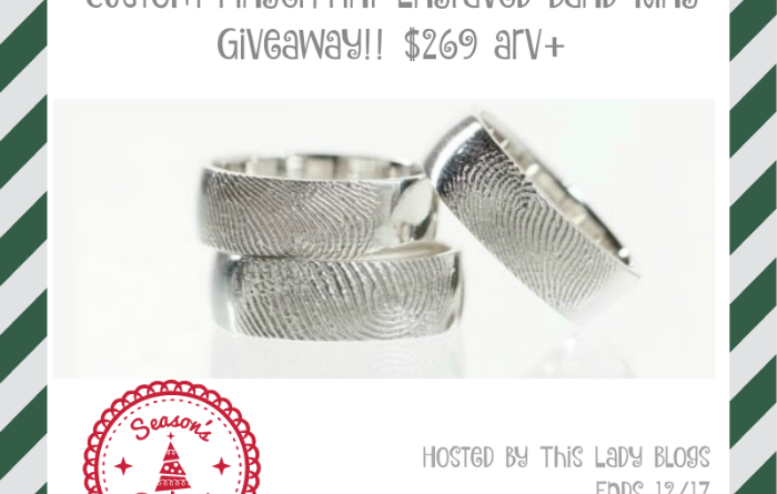 Dimples Custom Fingerprint Engraved Band Ring giveaway button