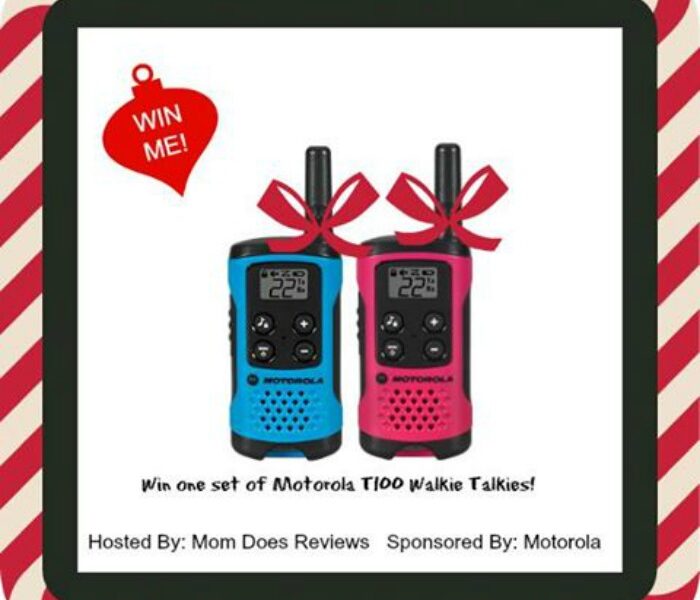 Motorola T100 Talkabout Walkie Talkies giveaway