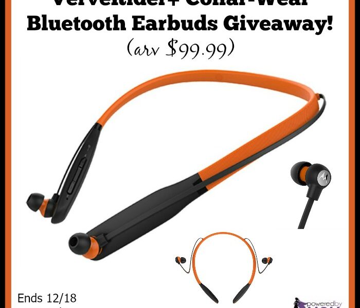 Motorola VerveRider+ Collar-Wear Bluetooth Earbuds (arv $99.99) Giveaway