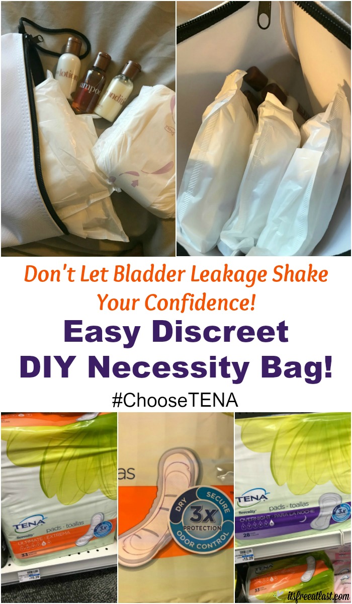 Easy DIY Necessity Bag featuring TENA® Ultimate Pads banner