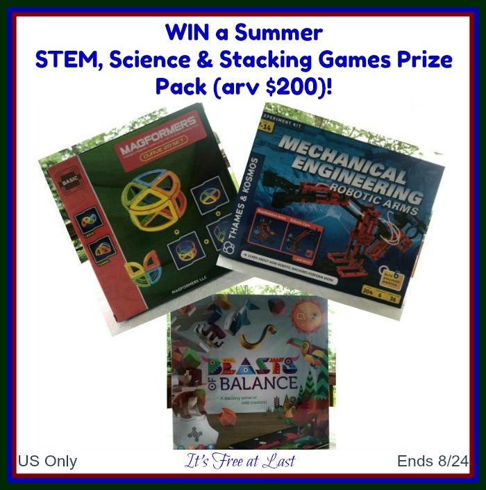 Summer STEM, Science & Stacking Games Prize Pack Giveaway button