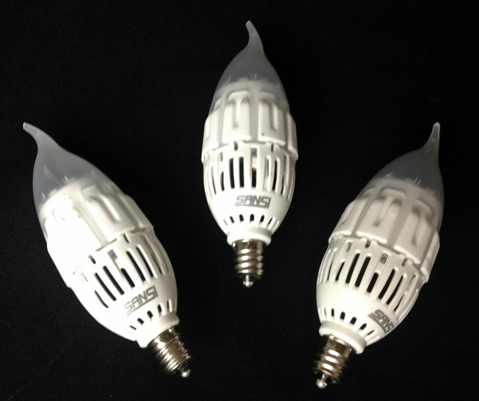 Sansi Dimmable 60 Watt Equivalent LED Candelabra Light Bulb