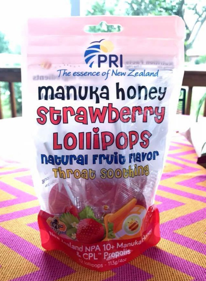 Manuka Honey Strawberry Lollipops