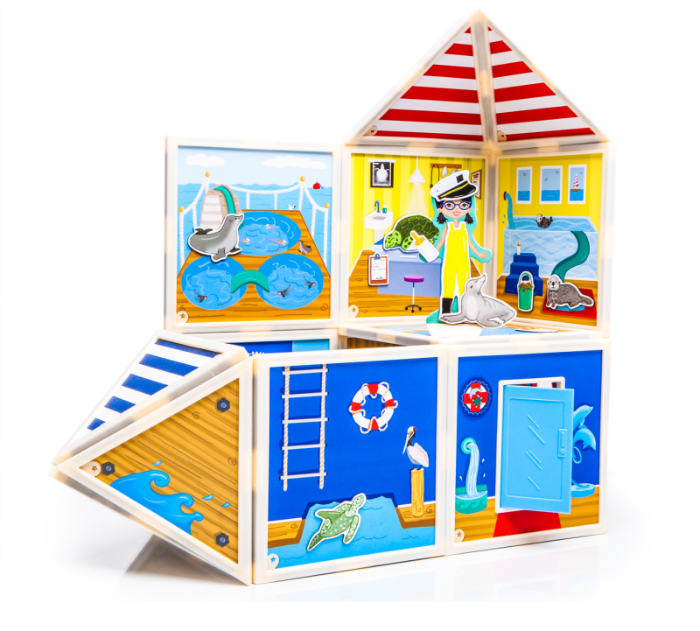 Build and Imagine Marine Rescue Center for fun Imaginary Play