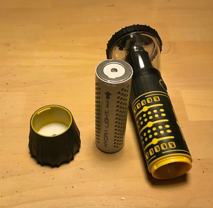 HydraLight - The Flashlight that Runs on Water Charge