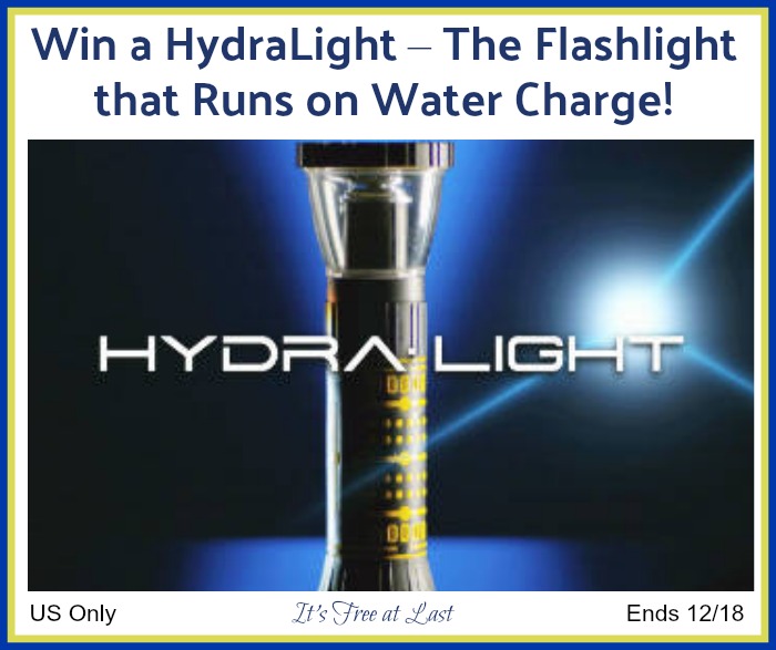 Win a Hydralight Flashlight that Runs on Water! 