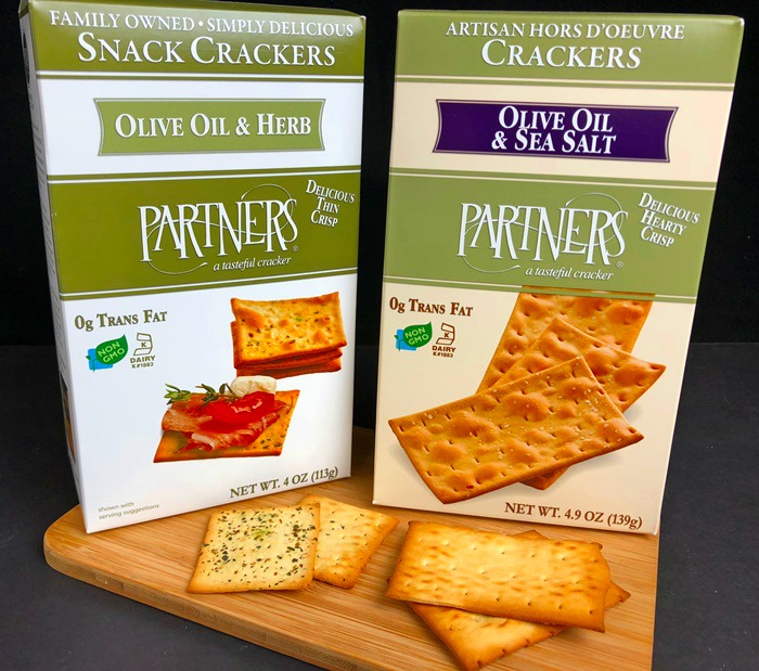 Partners Crackers Olive Oil and Herb and Olive Oil and Sea Salt