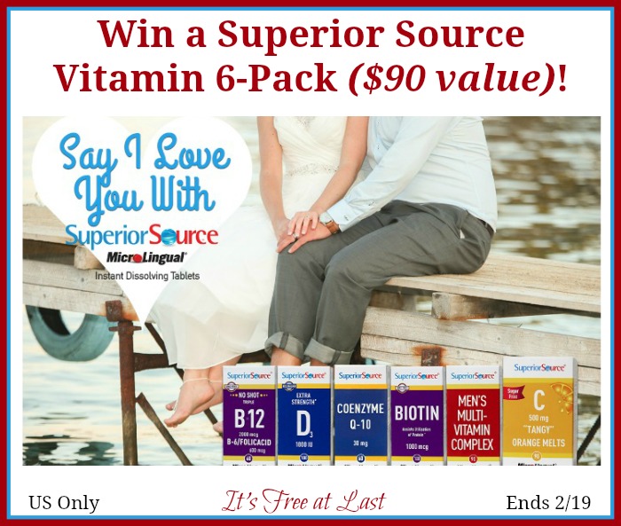Win a Superior Source Vitamin 6-Pack ($90 value)! #SuperiorSource