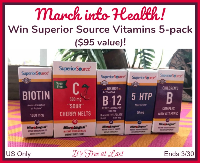 Win Superior Source Vitamins 5-pack ($95 value)! #SuperiorSource