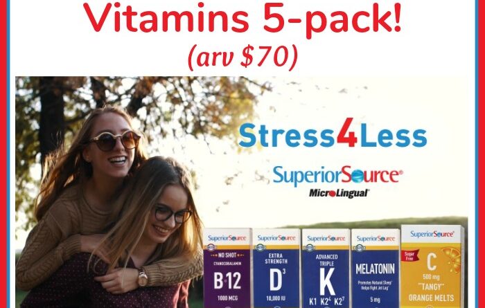 Win Superior Source Vitamins 5-pack ($70 value)! #SuperiorSource