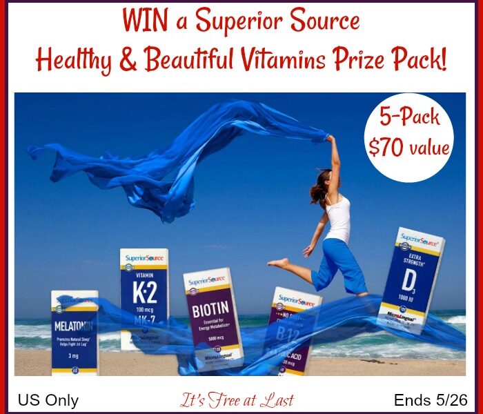 Win a Superior Source Healthy & Beautiful Vitamins Prize Pack ($70 value)! #SuperiorSource