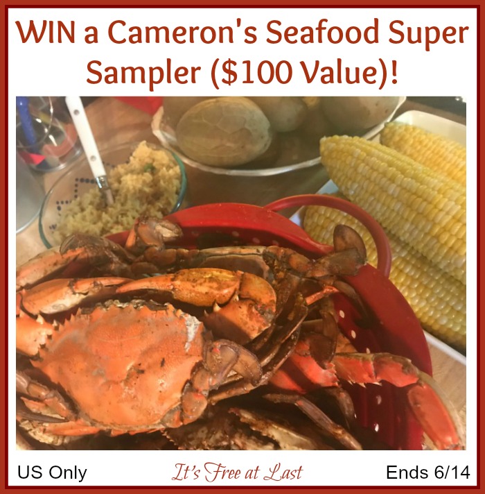 Cameron's Seafood Sampler Giveaway button