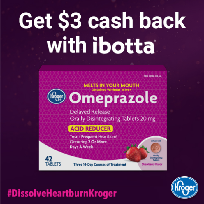 Kroger Omeprazole Orally Disintegrating Tablet ibotta offer