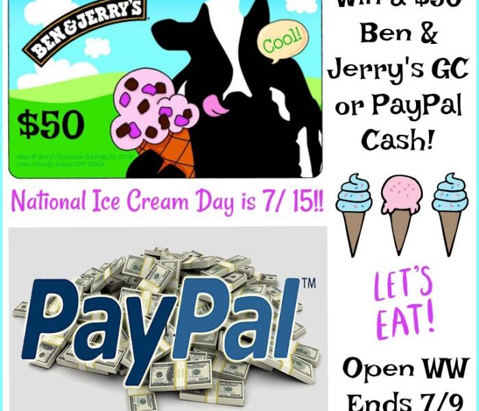 Win Ben & Jerry's or PayPal