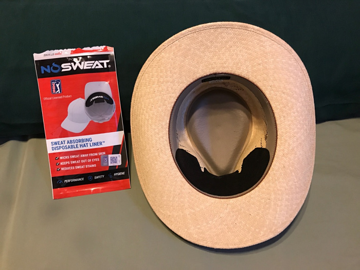 NoSweat Hat Liner keeps sweat our of your eyes