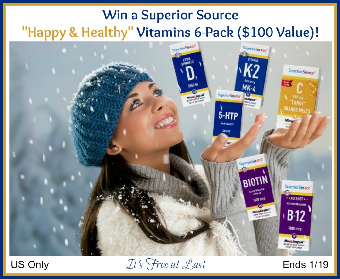 Win a Superior Source "Happy & Healthy" Vitamins 6-Pack ($100 Value)! #SuperiorSource