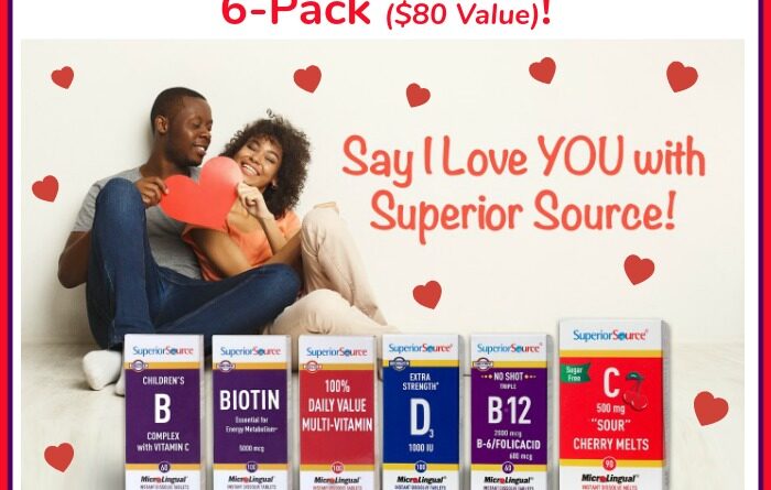 The Perfect Gift to Say "I Love YOU"! Win a Superior Source Vitamins 6-Pack ($80 Value)! #SuperiorSource