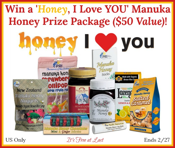 Win a 'Honey, I Love YOU' Manuka Honey Prize Package ($50 Value)! #ManukaHealth #ShopPRI