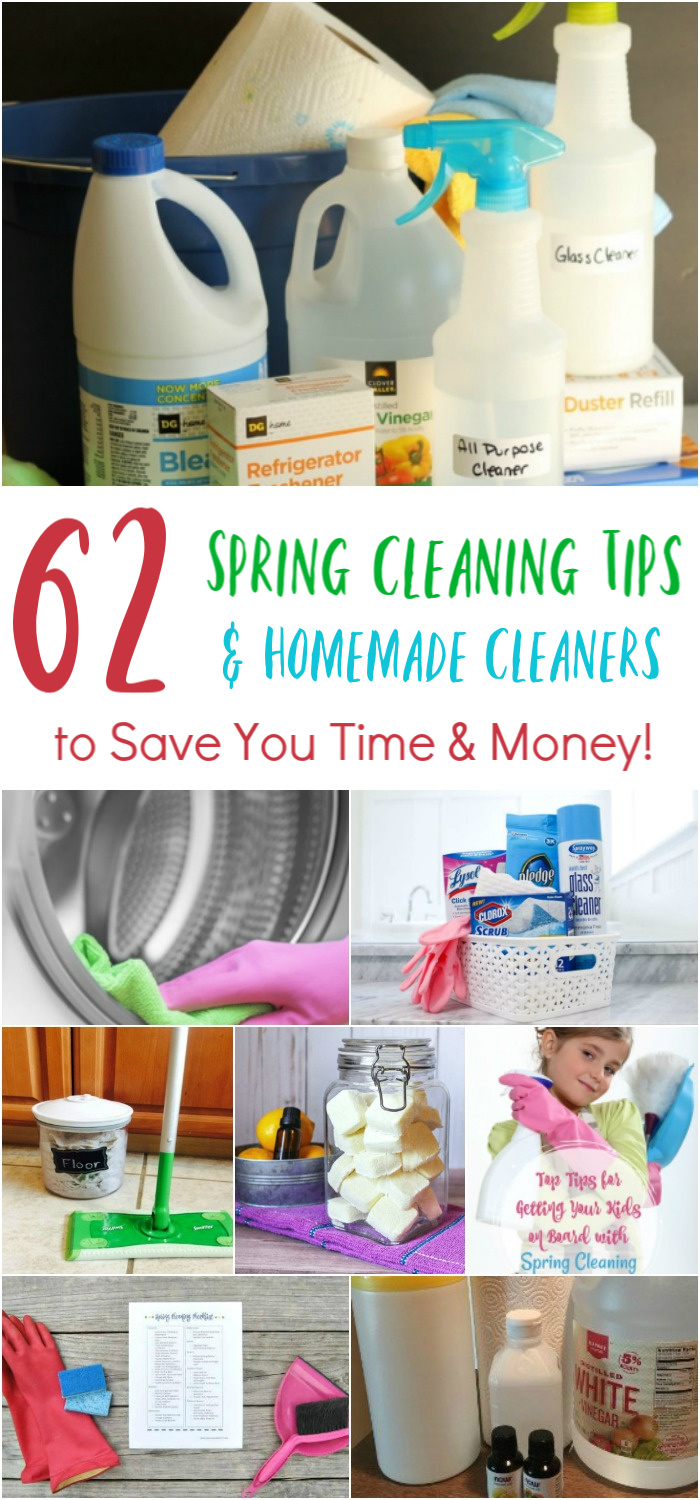 62 Spring Cleaning Tips & Homemade Cleaners to Save You Time & Money! 